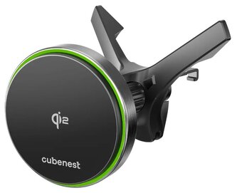 Cubenest SQ1C0 Qi2 Magnetická bezdrátová nabíječka do auta, 15 W max.,USB-C, podpěťová, přepěťová ochrana