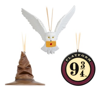 Grupo Erik Dekorace na pověšení, 3 ks - Hedvika, Klobouk a Nástupiště, Harry Potter
