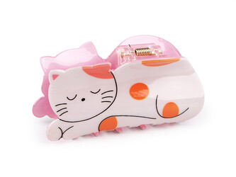 Skřipec do vlasů zvířátka - 1 ks - 4 bílá kočka