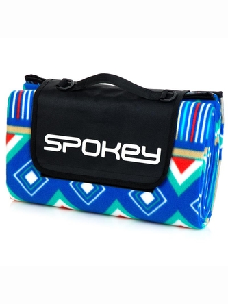 Spokey - PANE Pikniková deka s popruhem 150x180 modrá