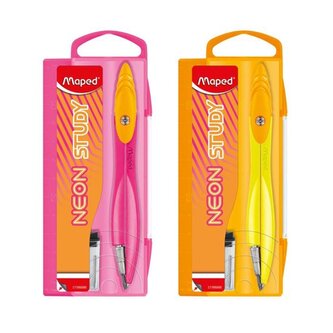 Cyrkiel Study Neon z wkładami graf mix MAPED Cyrkiel Study Neon z wkładami graf mix MAPED