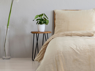 B.E.S. - Petrovice, s.r.o. Povlečení MIKROFLANEL UNI - Bílá káva Rozměr: 140 x 220 + 70 x 90