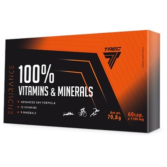 100% VITAMINS & MINERALS - MULTIVITAMÍN 60 KAPSLÍ TREC ENDURANCE