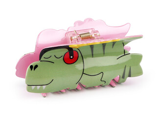 Skřipec do vlasů zvířátka - 1 ks - 6 zelená past.sv. krokodýl