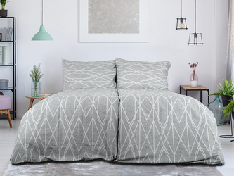 B.E.S. - Petrovice, s.r.o. Povlečení KREP 140x200 TOP CLASS - Gray stripes