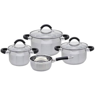 Black Steam Sada hrnců 4 ks, nerezové ELO BASIC 50904