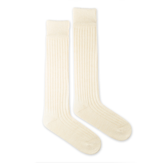 Vlněné podkolenky Vlnáč žebro bílé Bílé M (39-42)