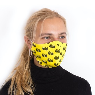 Rouška Fusakle Na zdraví žluté Černé