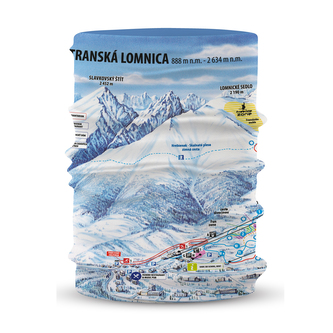 Šátek Fusakle Ski mapa Tatranská lomnica Modré M/L