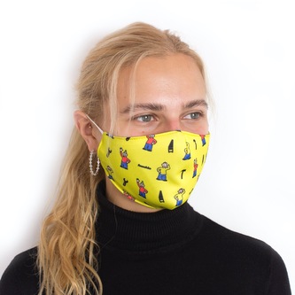 Rouška Fusakle Pat a Mat Žluté