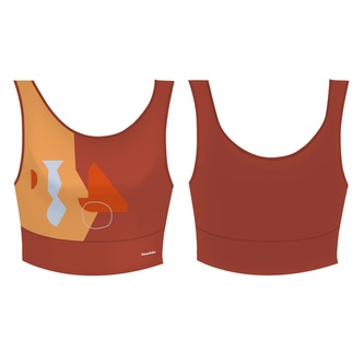 Crop top Elementy Země Bordové S