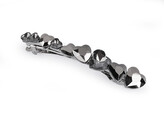 Francouzská spona do vlasů srdce - 1 ks - 2 black diamond