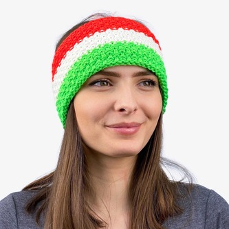 Pletená čelenka Fusakle Proužek horskáč Vícebarevné