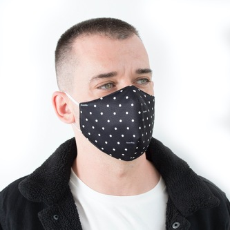 Rouška Fusakle Puntíkáč noc Bílé