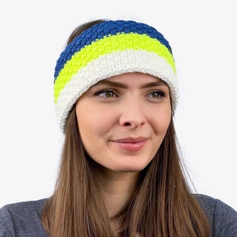 Pletená čelenka Fusakle Proužek retráč Vícebarevné