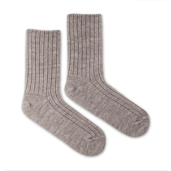 Vlněné ponožky Vlnáč žebrovaný hnědý Hnědé M (39-42)