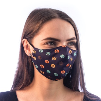 Rouška Fusakle Dýňová párty Černé