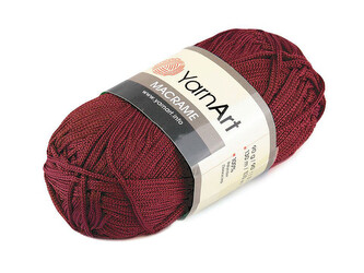 Pletací příze Macrame Ø2 mm 90 g - 1 ks - 19 (145) bordó