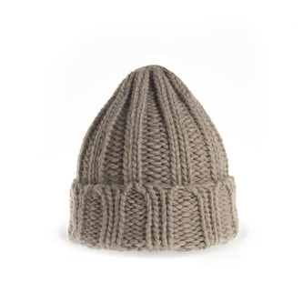 Čepice Vlněná hrubá hnědá Hnědé