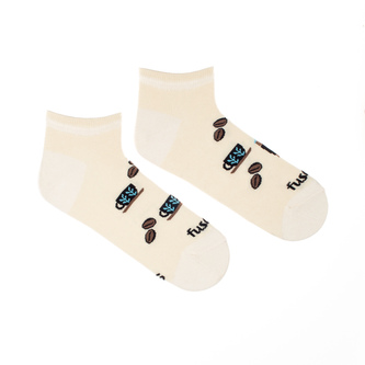 Kotníkové ponožky Káva Béžové M (39-42)