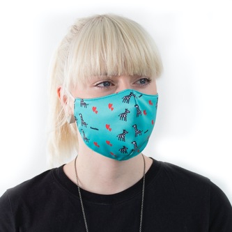 Rouška Fusakle Zebra Modré