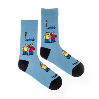 Ponožky Pat a Mat Semafor Modré L (43-46)