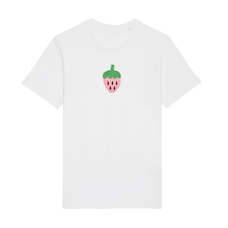Tričko Pískací jahoda bílé Bílé L