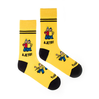 Ponožky Pat a Mat s žebříkem Žluté M (39-42)