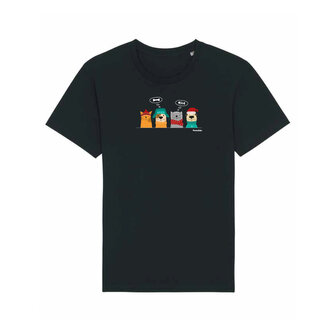 Dětské Tričko Zvířecí večírek Černé XL