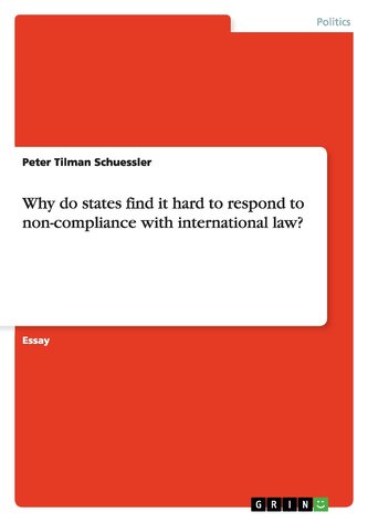 Why do states find it hard to respond to non-compliance with international law?