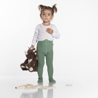 Dětské punčochy na kšandy BIO bavlna zelené Zelené 74/80