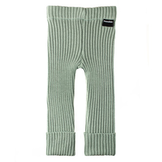 Dětské pletené legíny Fusakle MERINO mint Zelené 110/116