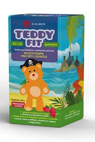 Multivitamin TeddyFit gummies 50+10ks PIRÁT Galmed