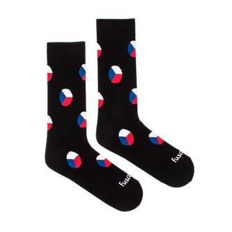 Ponožky Hokej puntíkáč CZ Černé S (35-38)
