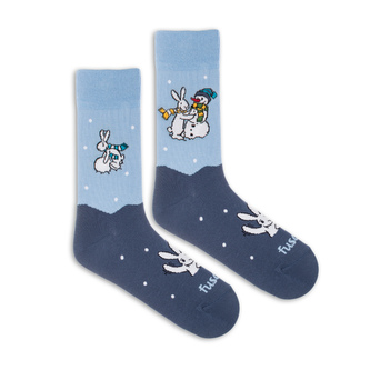 Ponožky Bob a Bobek v zimě Modré L (43-46)