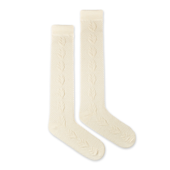 Vlněné podkolenky Vlnáč Pletenec bíle Bílé M (39-42)