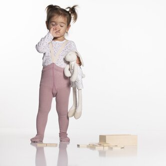 Dětské punčochy na kšandy BIO bavlna růžové Růžové 86/92