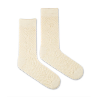 Vlněné ponožky Vlnáč Pletenec bíly Bílé M (39-42)