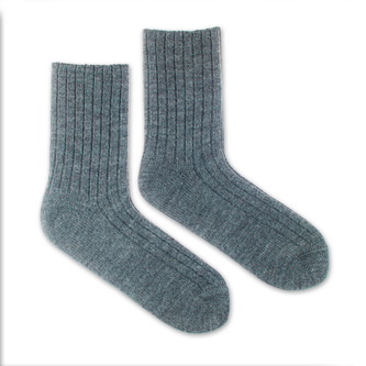 Vlněné ponožky Vlnáč žebrovaný šedý Šedé M (39-42)