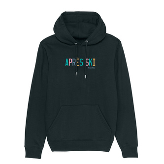 Mikina Apres Ski rainbow černá Černé L