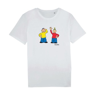 Tričko Pat a Mat bílé Bílé S