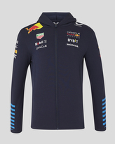 Týmová mikina s kapucí na zip Red Bull Racing F1 tmavě modrá - S