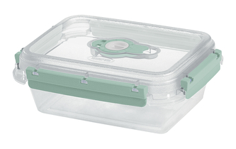 Dóza na potraviny FRESH SYSTEM 0,9 l obdélník, s ventilem transparent/zelená