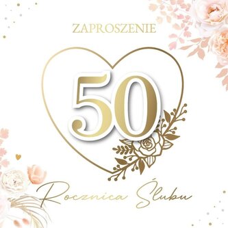 Zaproszenie Rocznica Ślubu (5szt)