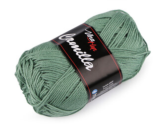 Bavlněná pletací příze Camilla 50 g - 1 ks - 54 (8135) zelená šalvěj tmavá