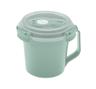 Dóza na potraviny FRESH SYSTEM 0,64 l, hrnek s uchem a ventilem zelená