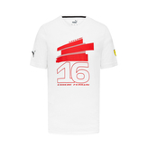 Scuderia Ferrari F1 fanouškovské triko Charles Leclerc bílé - XXL