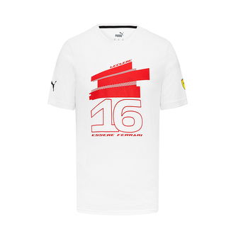 Scuderia Ferrari F1 fanouškovské triko Charles Leclerc bílé - XXL
