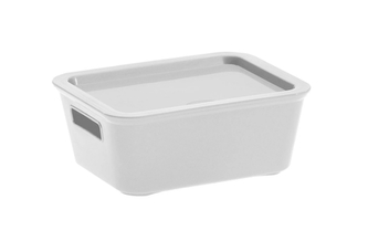 Úložný box BELLA M s víkem - 1,18 l šedá