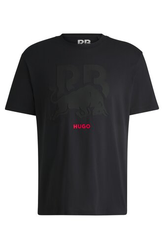 Volnočasové tričko HUGO - Visa Cash App RB černé s logem - XXL Volnočasové tričko HUGO - Visa Cash App RB černé s logem - XXL